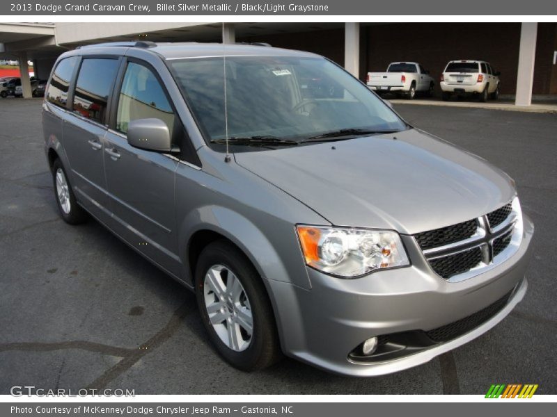 Billet Silver Metallic / Black/Light Graystone 2013 Dodge Grand Caravan Crew