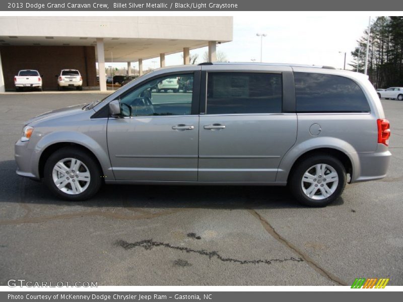 Billet Silver Metallic / Black/Light Graystone 2013 Dodge Grand Caravan Crew