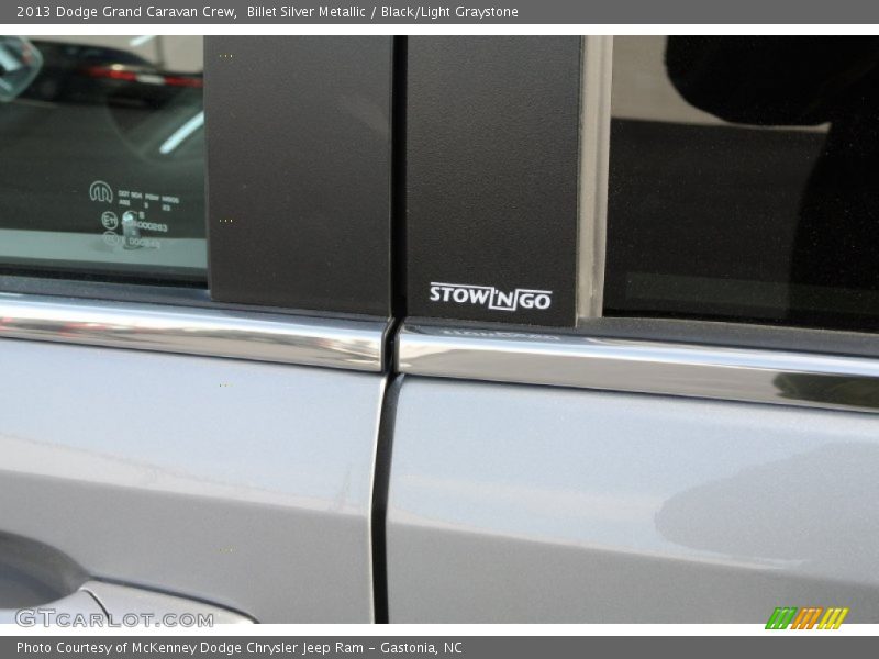 Billet Silver Metallic / Black/Light Graystone 2013 Dodge Grand Caravan Crew