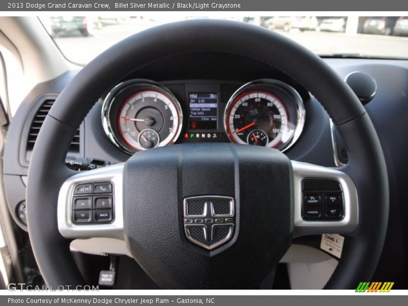 Billet Silver Metallic / Black/Light Graystone 2013 Dodge Grand Caravan Crew