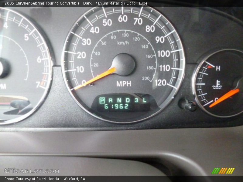 Dark Titanium Metallic / Light Taupe 2005 Chrysler Sebring Touring Convertible
