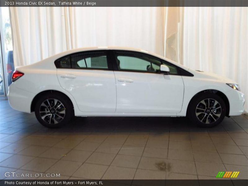 Taffeta White / Beige 2013 Honda Civic EX Sedan