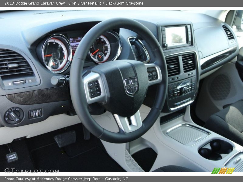 Billet Silver Metallic / Black/Light Graystone 2013 Dodge Grand Caravan Crew