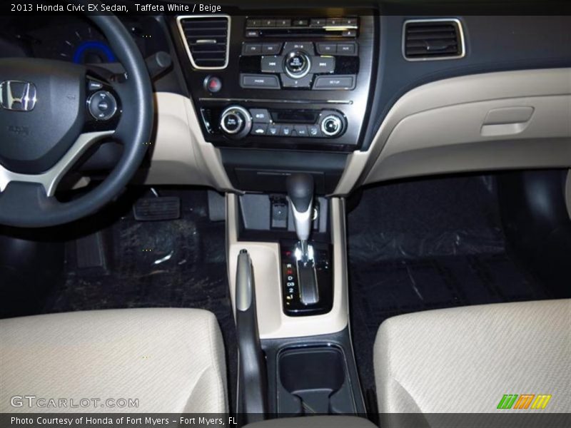 Taffeta White / Beige 2013 Honda Civic EX Sedan