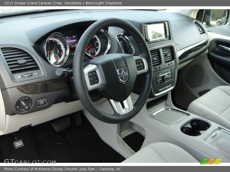 Sandstone / Black/Light Graystone 2013 Dodge Grand Caravan Crew