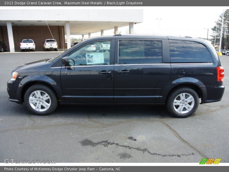 Maximum Steel Metallic / Black/Light Graystone 2013 Dodge Grand Caravan Crew