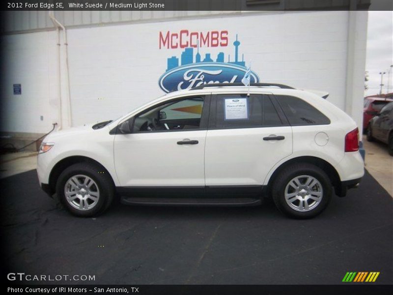 White Suede / Medium Light Stone 2012 Ford Edge SE
