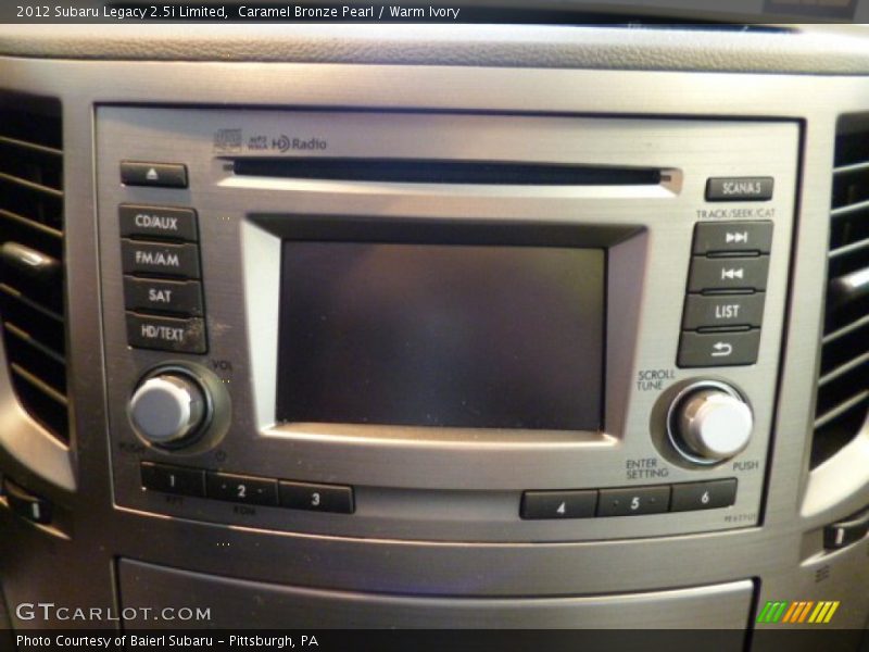 Audio System of 2012 Legacy 2.5i Limited