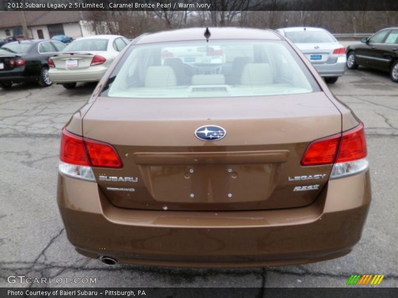 Caramel Bronze Pearl / Warm Ivory 2012 Subaru Legacy 2.5i Limited