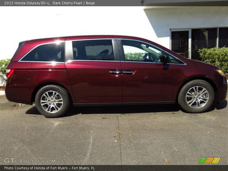 Dark Cherry Pearl / Beige 2013 Honda Odyssey EX-L