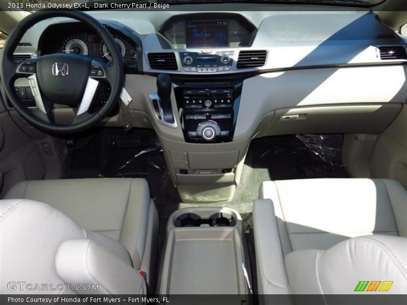 Dark Cherry Pearl / Beige 2013 Honda Odyssey EX-L