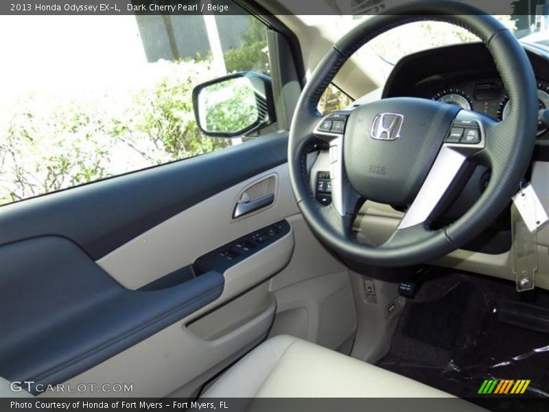 Dark Cherry Pearl / Beige 2013 Honda Odyssey EX-L