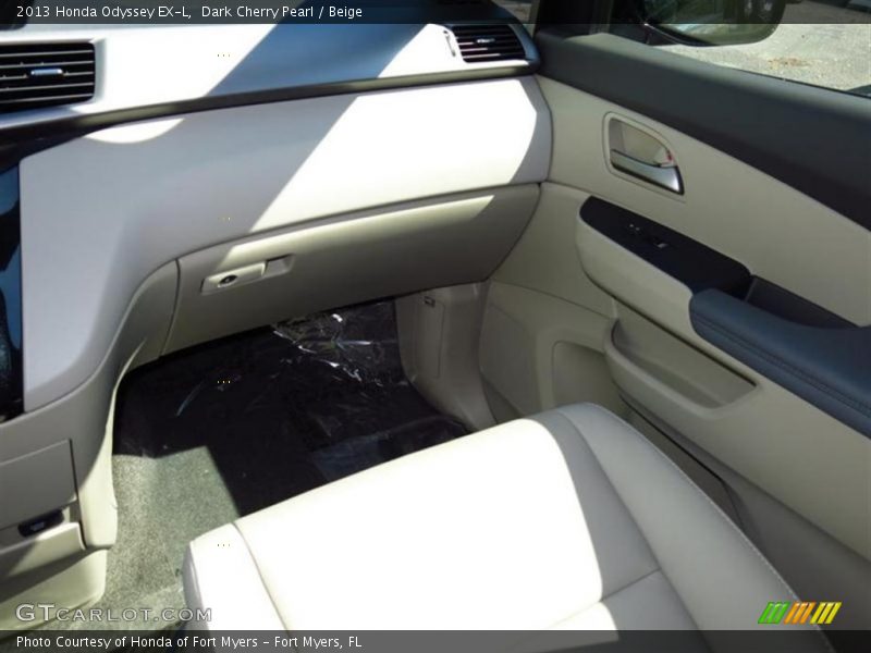 Dark Cherry Pearl / Beige 2013 Honda Odyssey EX-L