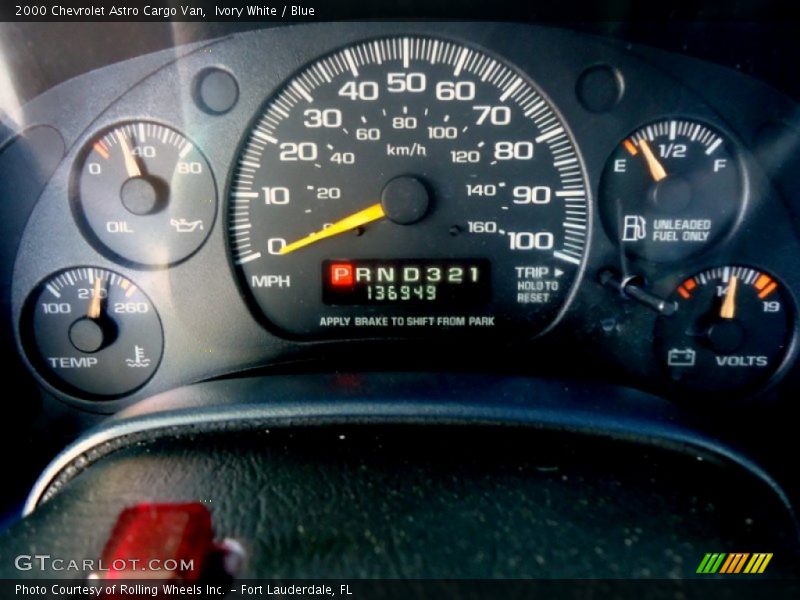 Ivory White / Blue 2000 Chevrolet Astro Cargo Van