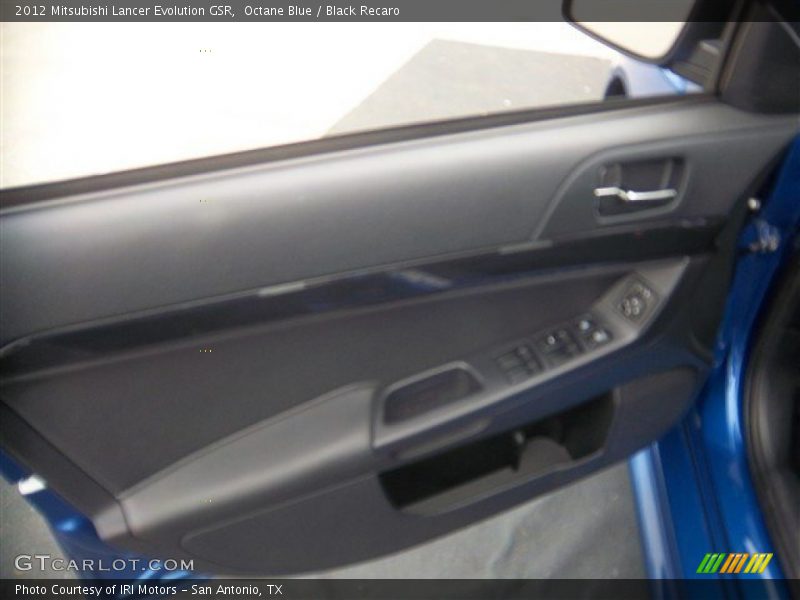 Octane Blue / Black Recaro 2012 Mitsubishi Lancer Evolution GSR