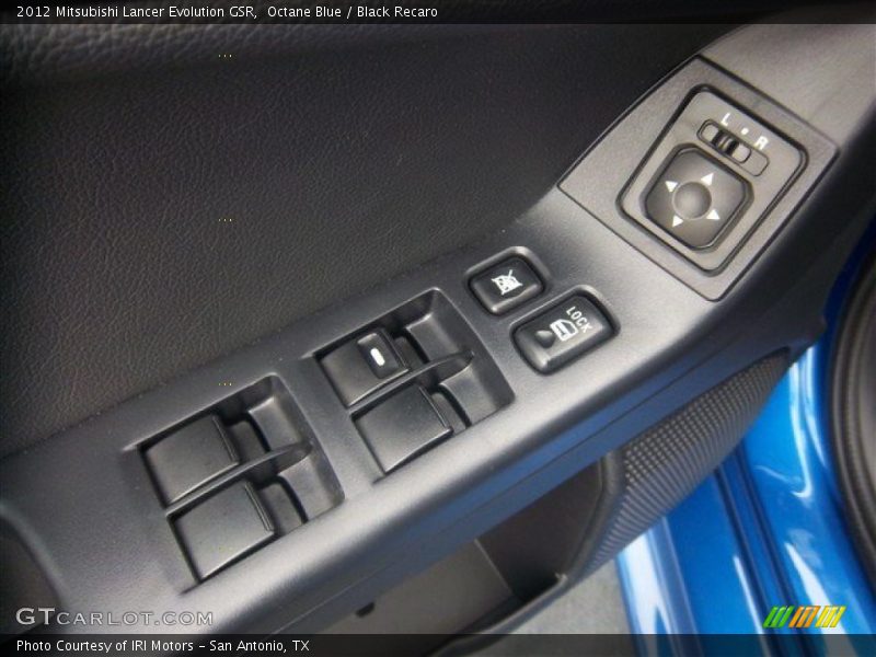 Octane Blue / Black Recaro 2012 Mitsubishi Lancer Evolution GSR