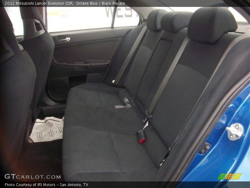 Octane Blue / Black Recaro 2012 Mitsubishi Lancer Evolution GSR