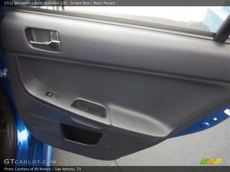 Octane Blue / Black Recaro 2012 Mitsubishi Lancer Evolution GSR