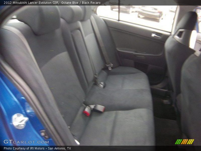 Octane Blue / Black Recaro 2012 Mitsubishi Lancer Evolution GSR