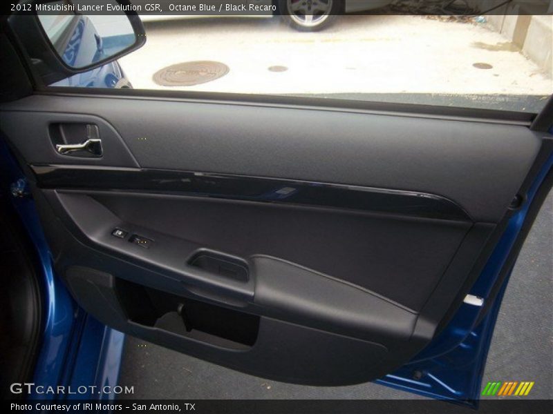 Octane Blue / Black Recaro 2012 Mitsubishi Lancer Evolution GSR