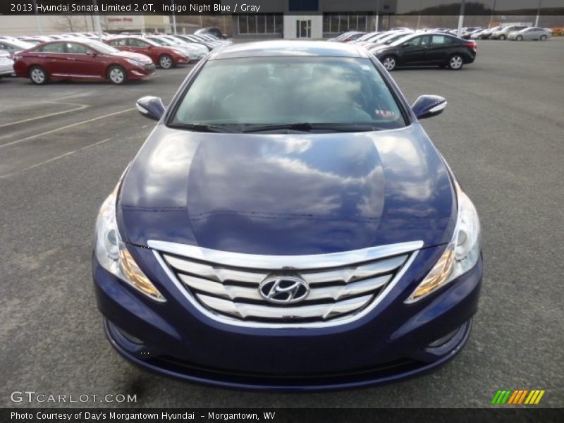 Indigo Night Blue / Gray 2013 Hyundai Sonata Limited 2.0T