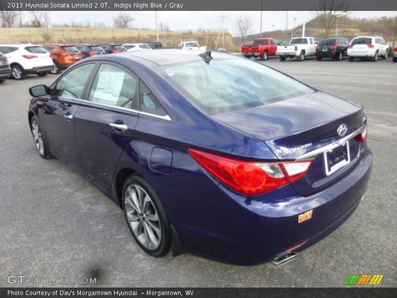 Indigo Night Blue / Gray 2013 Hyundai Sonata Limited 2.0T