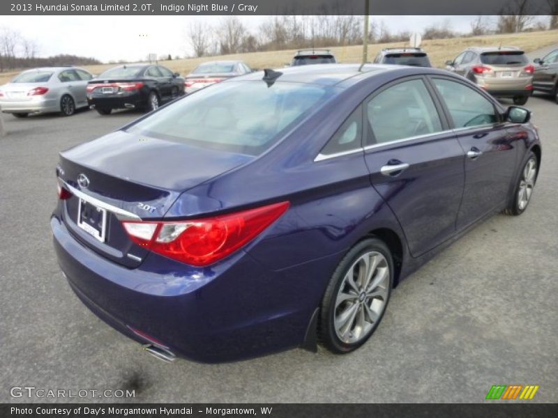 Indigo Night Blue / Gray 2013 Hyundai Sonata Limited 2.0T