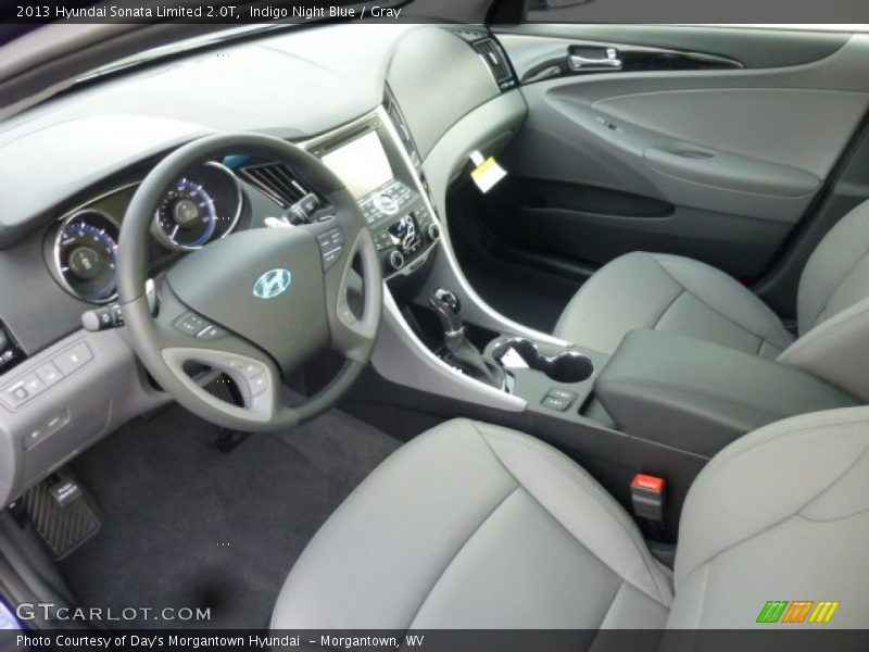 Gray Interior - 2013 Sonata Limited 2.0T 