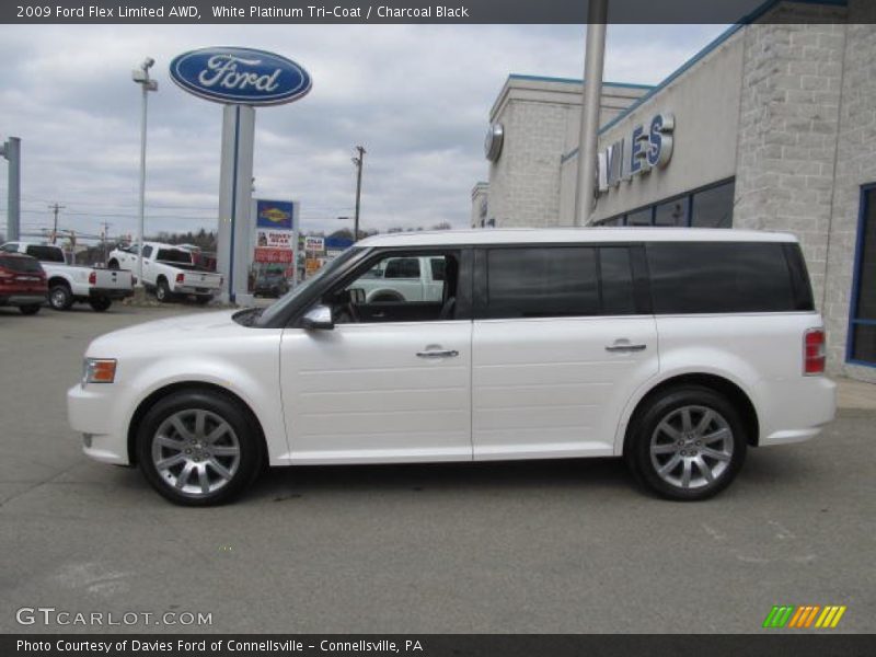 White Platinum Tri-Coat / Charcoal Black 2009 Ford Flex Limited AWD