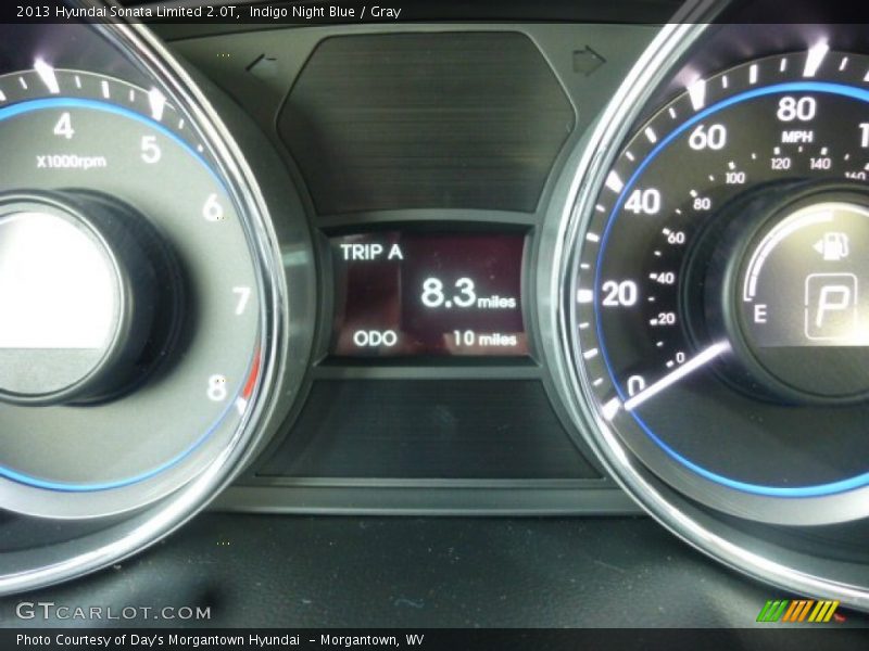 Indigo Night Blue / Gray 2013 Hyundai Sonata Limited 2.0T