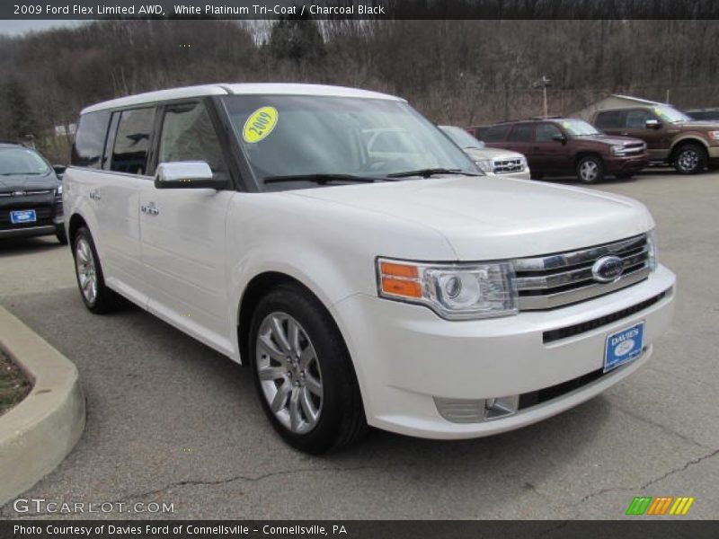 White Platinum Tri-Coat / Charcoal Black 2009 Ford Flex Limited AWD