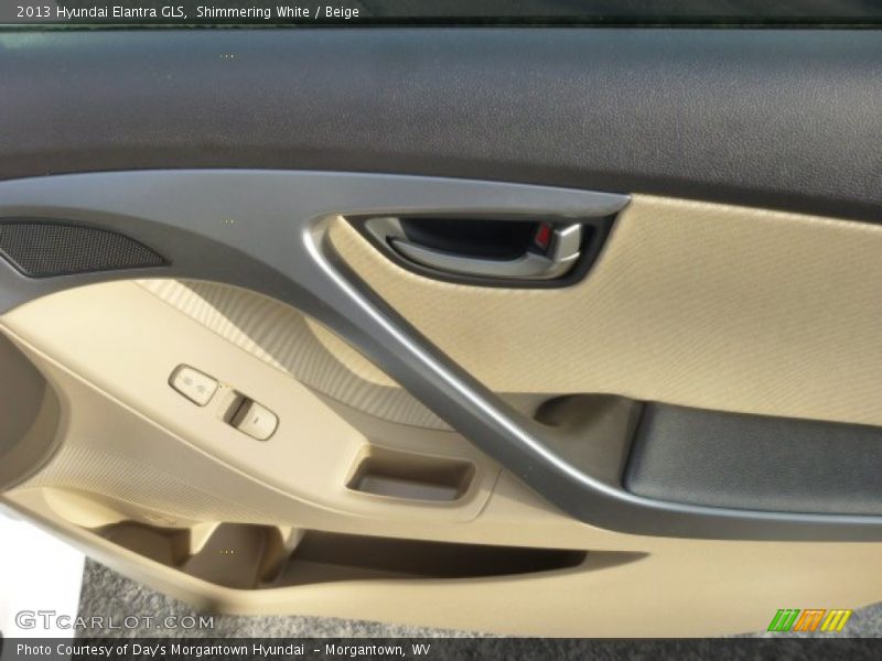 Shimmering White / Beige 2013 Hyundai Elantra GLS