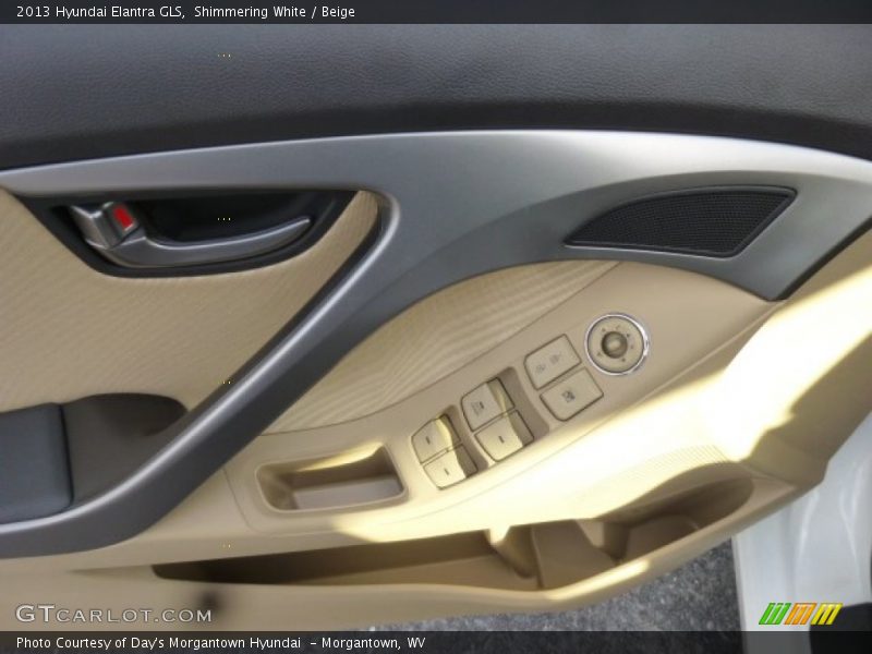 Shimmering White / Beige 2013 Hyundai Elantra GLS