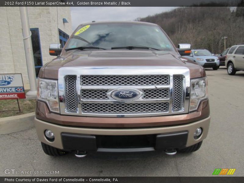 Golden Bronze Metallic / Black 2012 Ford F150 Lariat SuperCrew 4x4