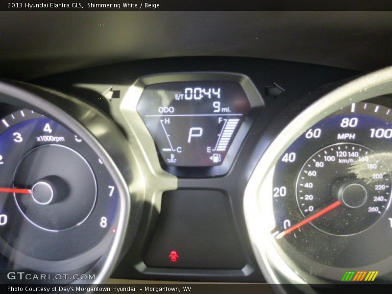 Shimmering White / Beige 2013 Hyundai Elantra GLS