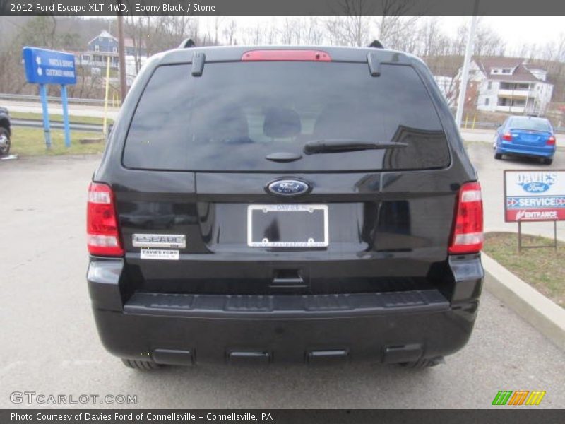 Ebony Black / Stone 2012 Ford Escape XLT 4WD