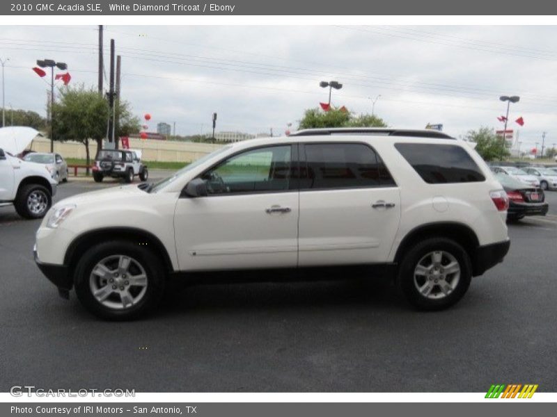 White Diamond Tricoat / Ebony 2010 GMC Acadia SLE