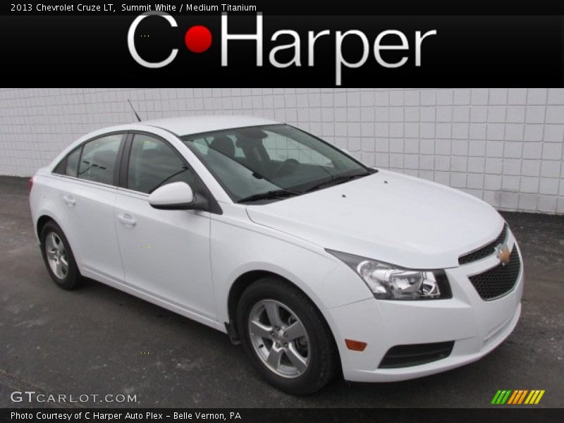 Summit White / Medium Titanium 2013 Chevrolet Cruze LT