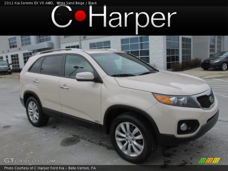 White Sand Beige / Black 2011 Kia Sorento EX V6 AWD