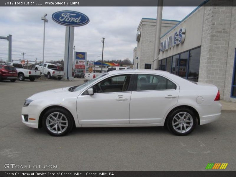 White Suede / Camel 2012 Ford Fusion SEL