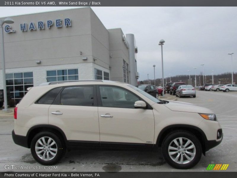 White Sand Beige / Black 2011 Kia Sorento EX V6 AWD