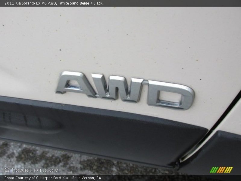 White Sand Beige / Black 2011 Kia Sorento EX V6 AWD