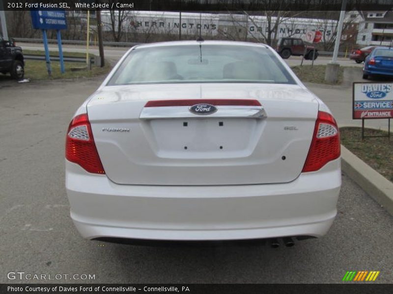 White Suede / Camel 2012 Ford Fusion SEL
