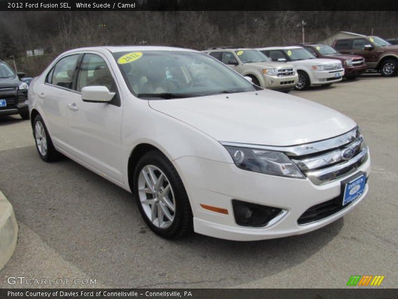 White Suede / Camel 2012 Ford Fusion SEL