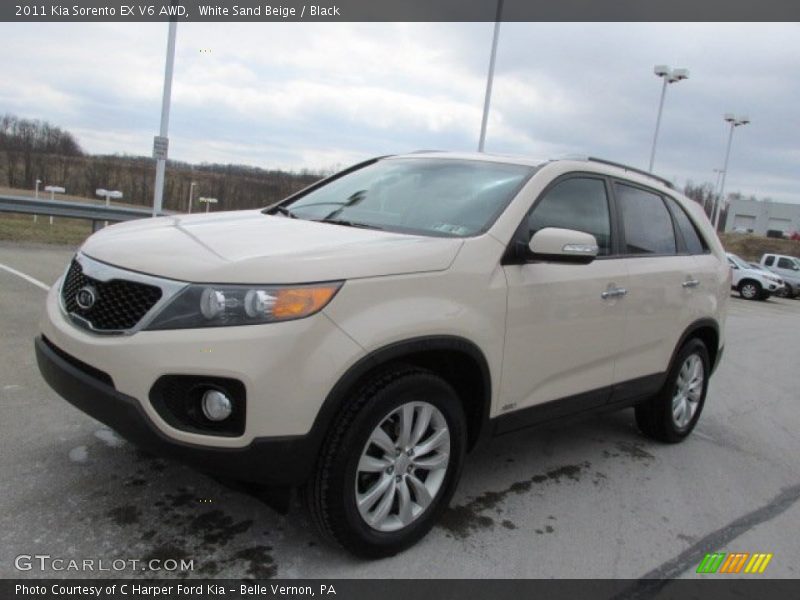 White Sand Beige / Black 2011 Kia Sorento EX V6 AWD