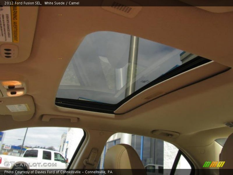 White Suede / Camel 2012 Ford Fusion SEL