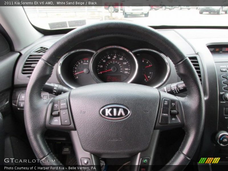 White Sand Beige / Black 2011 Kia Sorento EX V6 AWD