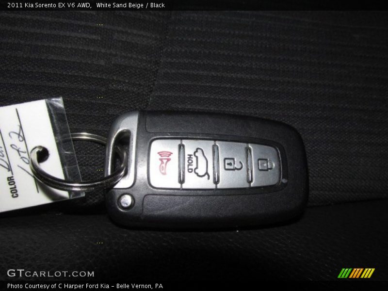 White Sand Beige / Black 2011 Kia Sorento EX V6 AWD