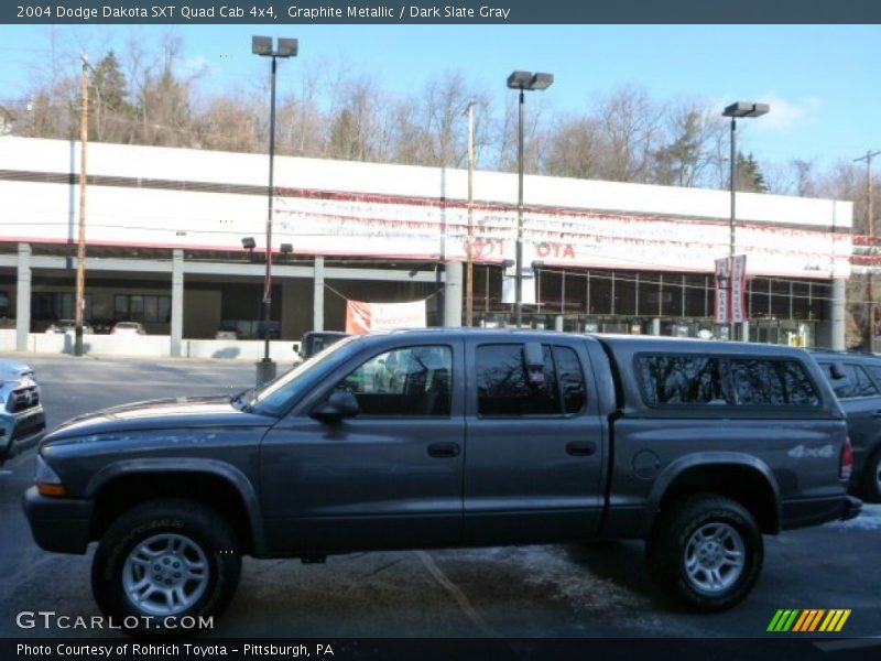 Graphite Metallic / Dark Slate Gray 2004 Dodge Dakota SXT Quad Cab 4x4