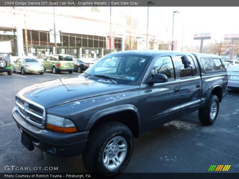 Graphite Metallic / Dark Slate Gray 2004 Dodge Dakota SXT Quad Cab 4x4